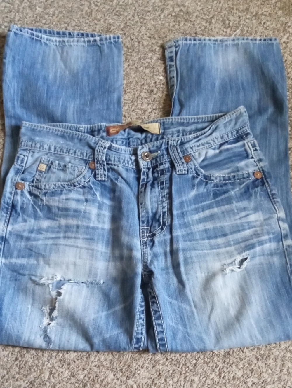 Men's Big Star Light Blue Distressed Jeans